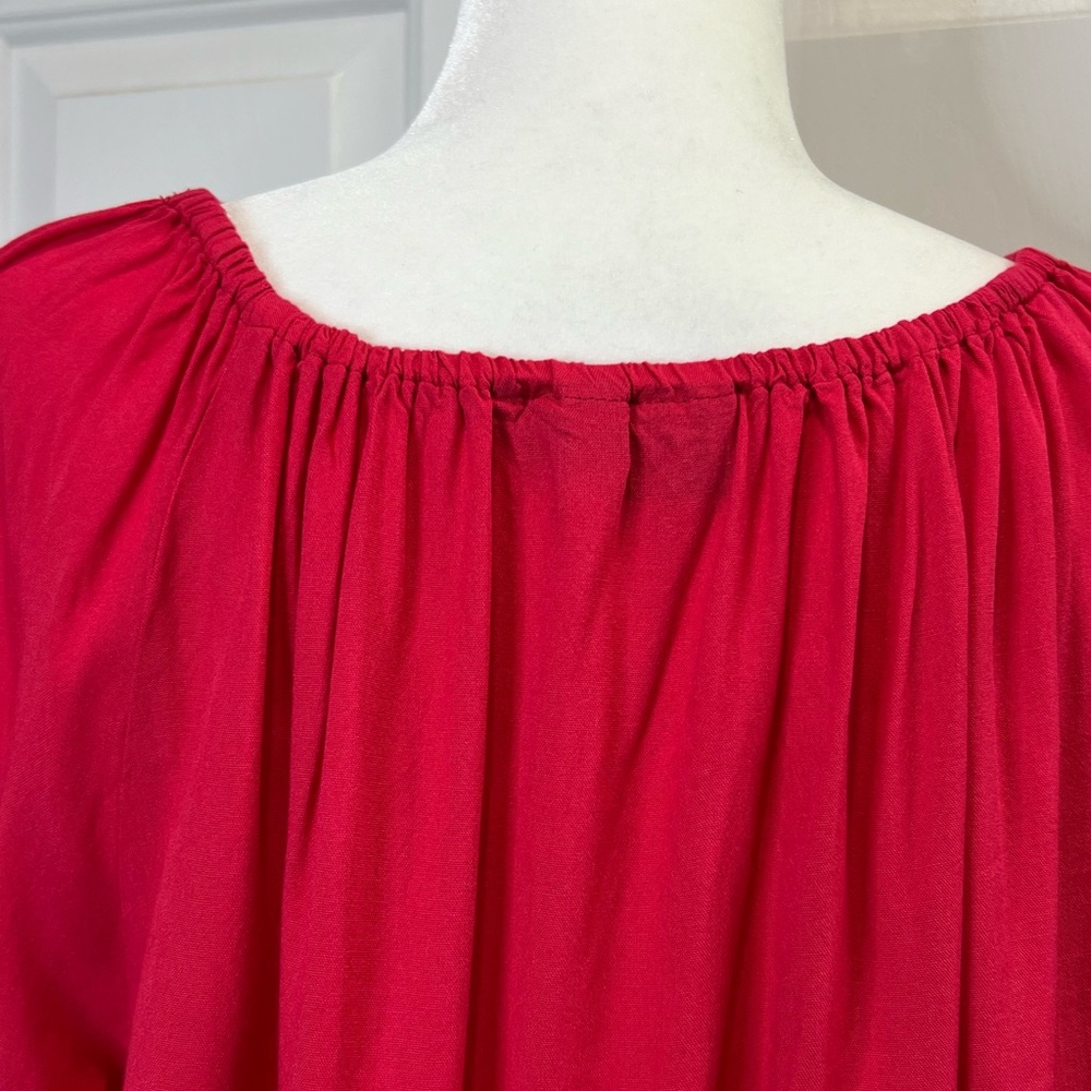 Anandas Collection Red Peasant Boho Red Embroider… - image 6